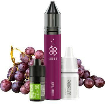 Lucky Grape &mdash; набір для самозамісу виноград 30 мл, сольова рідина для pod-систем, у комплекті флакон, нікобустер і гліцерин