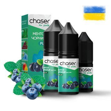 Чейзер Pods Plus Salt 15 мл 50 мг Ментол Чорниця