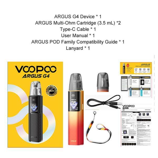 Подик VOOPOO Argus G4 (1650 мАг) 3.5мл - галерея