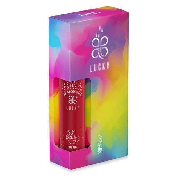 Упаковка набору Lucky Cherry Lemonade &mdash; сольовий самозаміс 30 мл, насичений смак вишневого лимонаду, набір для створення рідини для pod-вейпу