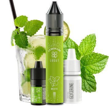 аромат сольової рідини Lucky Mojito &mdash; лайм, м&rsquo;ята, освіжаючий лимонад, набір для самозамісу 30 мл