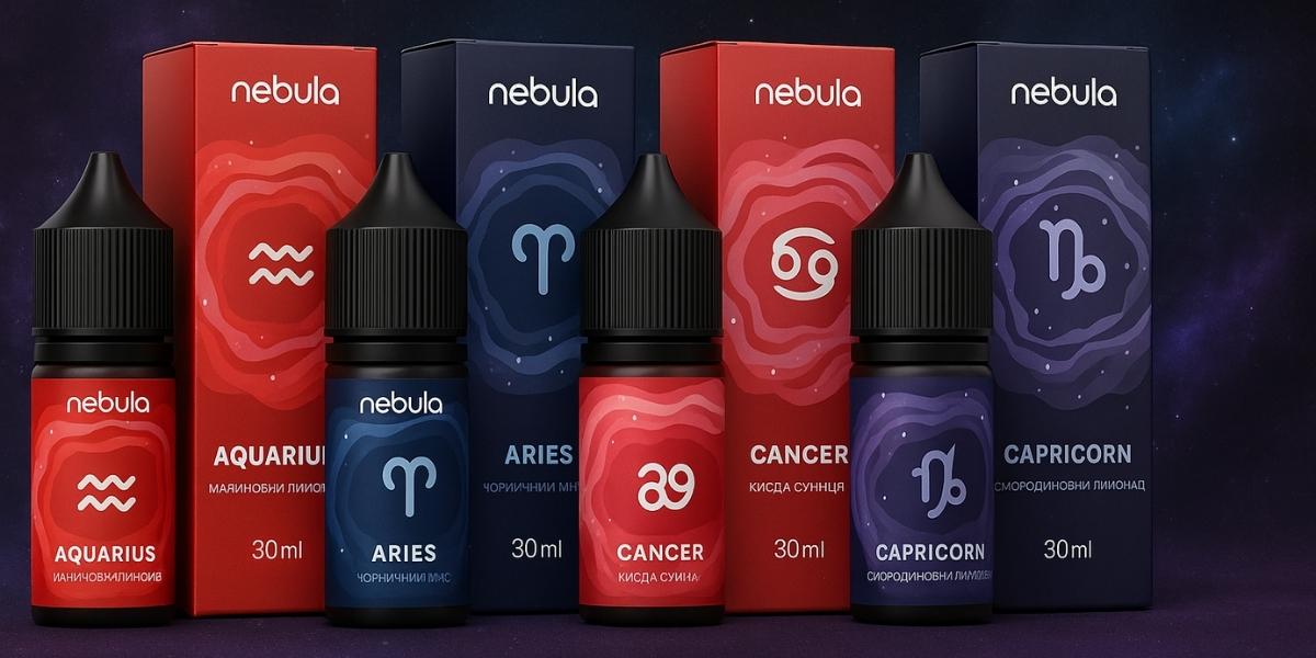 Nebula — бренд сольових рідин для pod-систем з космічним дизайном у магазині Guru Vape
