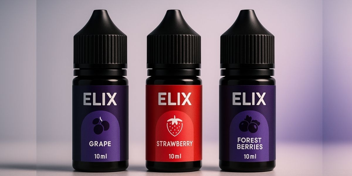 Солевые жидкости Elix для pod-систем на светлом фоне