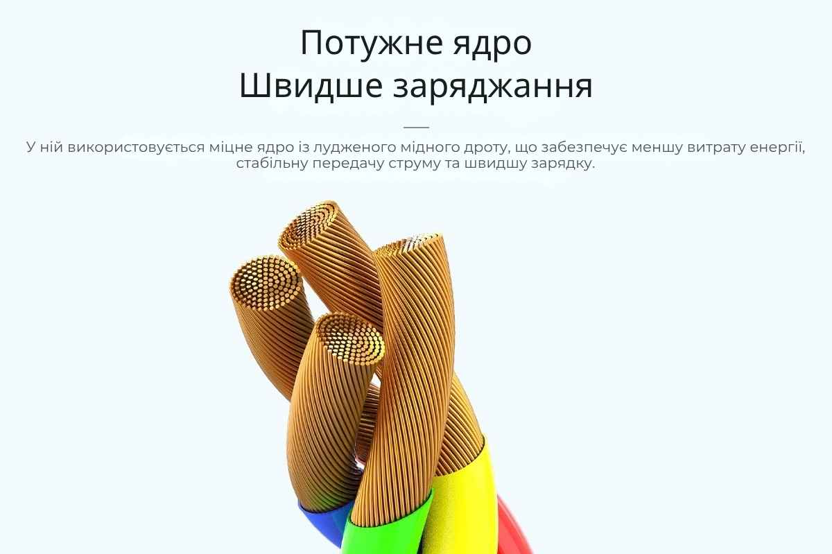 Мідне ядро кабелю Kumiho K2 Type-C для стабільної зарядки