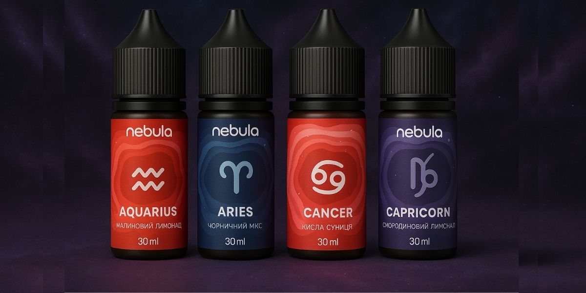 Лінійка смаків Nebula Zodiac Line 50 мг 30 мл у Guru Vape
