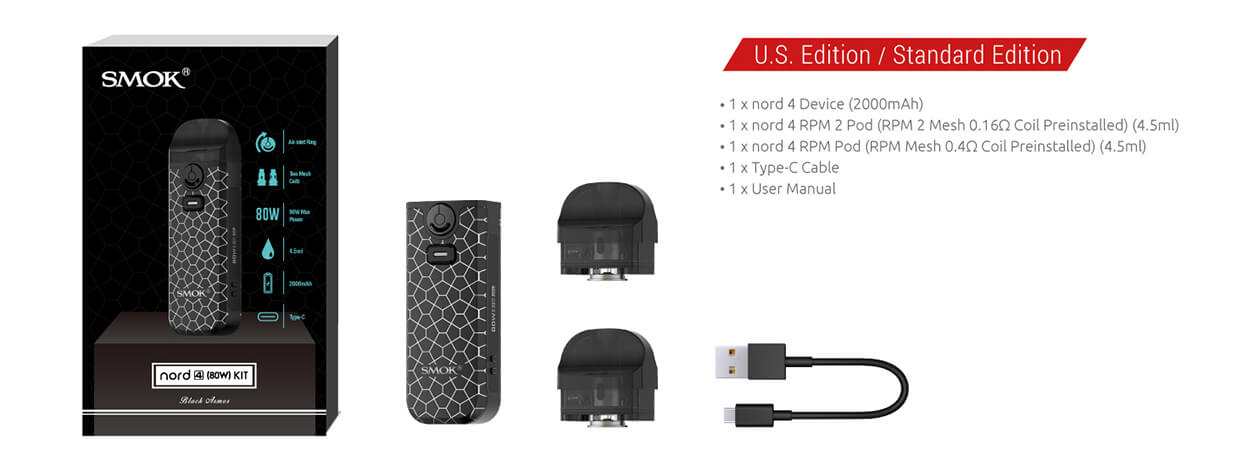 Комплектация SMOK Nord 4