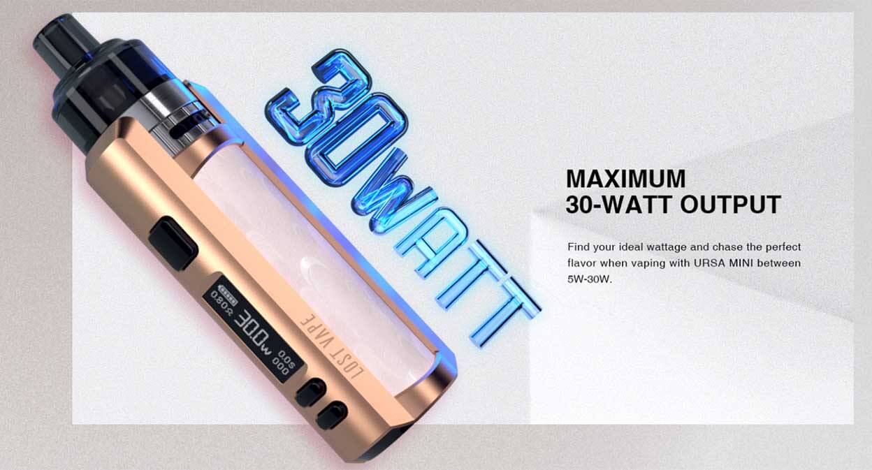 Lost Vape Ursa Mini — боковой ракурс корпуса