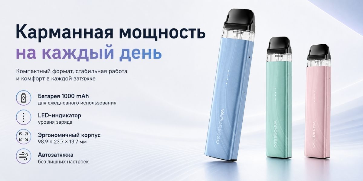 Аккумулятор 1000 мАч и компактный корпус Vaporesso XROS Mini Retro