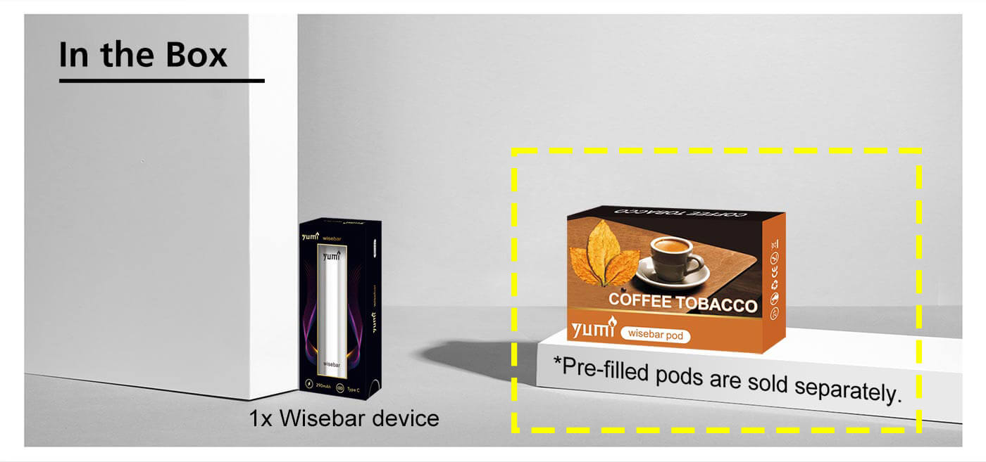 Картриджи с жидкостью для одноразки YUMI Wisebar 5%